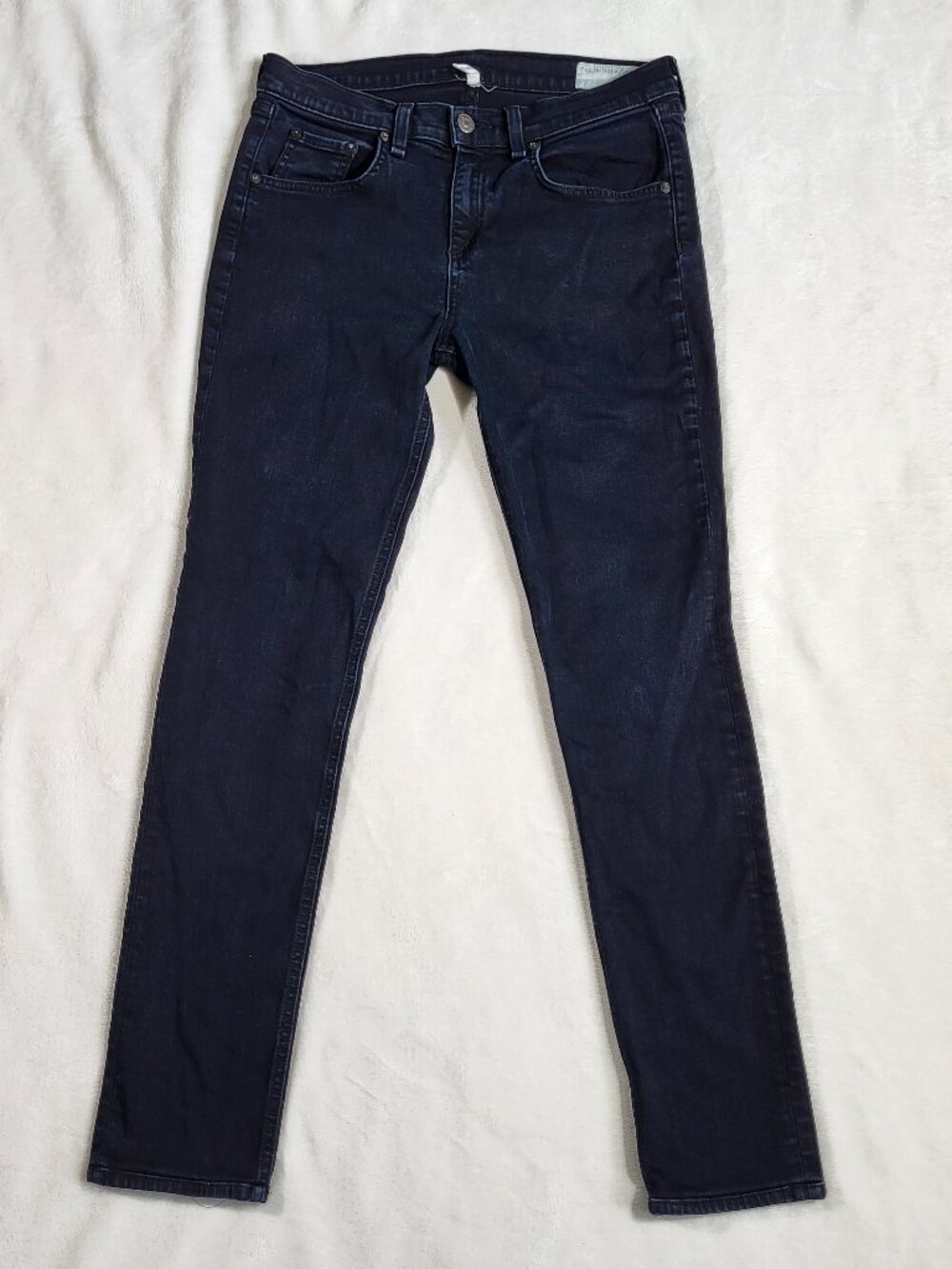 Rag & Bone High Rise Skinny Jeans Heritage Wash Coal - Women's Size 28